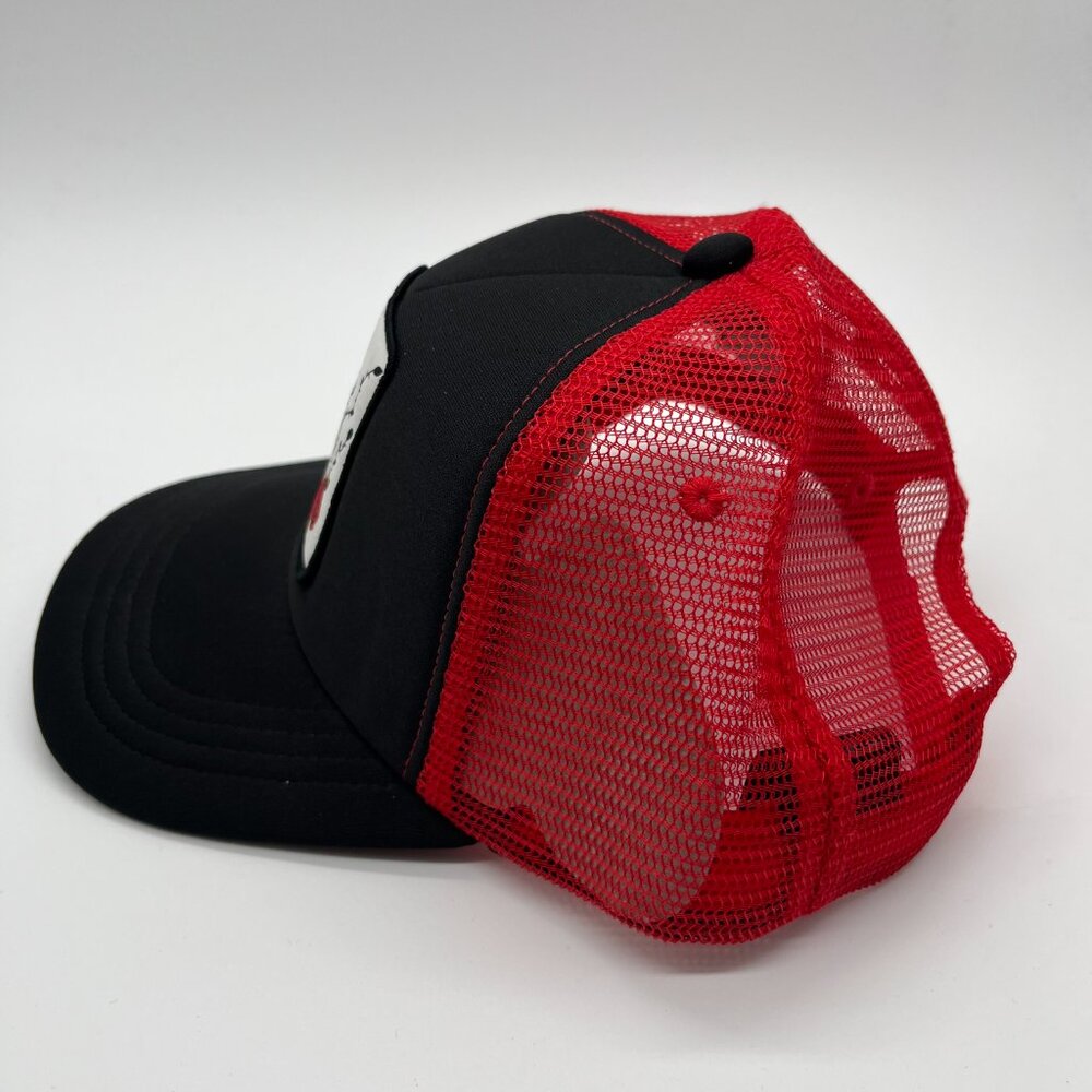 Empyre Foam Trucker Snapback Hat Cap OSFA Red/Black Skeleton Flower NEW - Picture 3 of 6